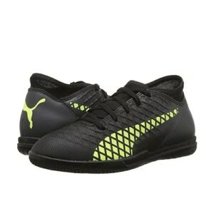 Puma Boys Future 18.4 IT Jr Gym Soccer Shoes  Color Black/Fizzy Yellow/A…